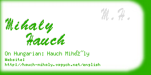 mihaly hauch business card